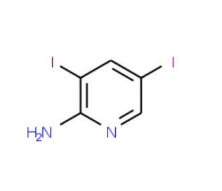 2-Amino-3,5-diiodopyridine (CAS 23597-15-1) - chemical structure image