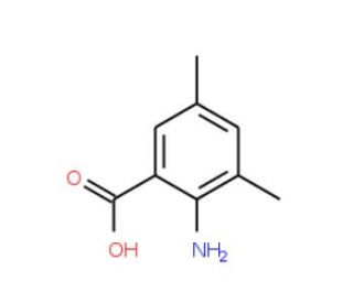 2-Amino-3,5-dimethylbenzoic acid (CAS 14438-32-5) - chemical structure image