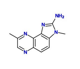 2-Amino-3,8-dimethylimidazo[4,5-f]quinoxaline (CAS 77500-04-0) - chemical structure image