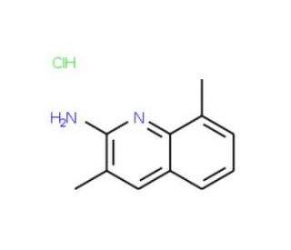 2-Amino-3,8-dimethylquinoline hydrochloride (CAS 1170807-70-1) - chemical structure image