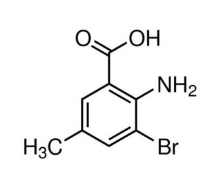 2-Amino-3-bromo-5-methylbenzoic acid (CAS 13091-43-5) - chemical structure image