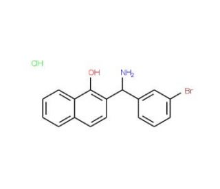 2-[Amino-(3-bromo-phenyl)-methyl]-naphthalen-1-ol hydrochloride (CAS 736173-15-2) - chemical structure image