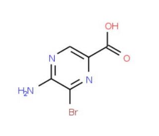 2-Amino-3-bromopyrazine-5-carboxylic Acid (CAS 887352-34-3) - chemical structure image