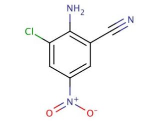 2-Amino-3-chloro-5-nitrobenzonitrile (CAS 20352-84-5) - chemical structure image