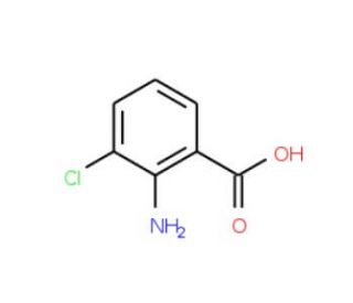 2-amino-3-chlorobenzoic acid (CAS 6388-47-2) - chemical structure image