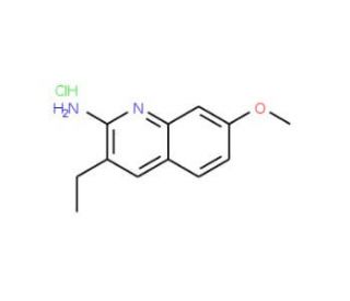 2-Amino-3-ethyl-7-methoxyquinoline hydrochloride (CAS 1171009-26-9) - chemical structure image