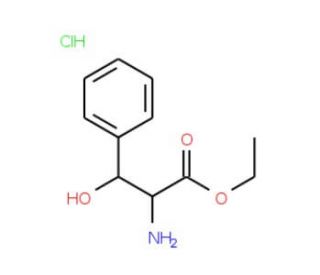 2-Amino-3-hydroxy-3-phenyl-propionic acid ethylester hydrochloride - chemical structure image