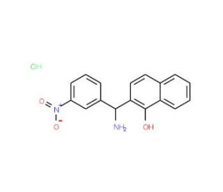 2-[Amino-(3-nitro-phenyl)-methyl]-naphthalen-1-ol hydrochloride (CAS 736173-14-1) - chemical structure image