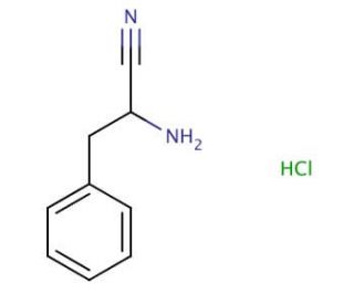 2-amino-3-phenylpropanenitrile hydrochloride (CAS 93554-83-7) - chemical structure image