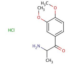2-Amino-3&prime;,4&prime;-dimethoxypropiophenone Hydrochloride (CAS 90253-98-8) - chemical structure image