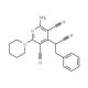2-amino-4-(1-cyano-2-phenylethyl)-6-piperidin-1-ylpyridine-3,5-dicarbonitrile 的分子结构 2-amino-4-(1-cyano-2-phenylethyl)-6-piperidin-1-ylpyridine-3,5-dicarbonitrile - chemical structure image