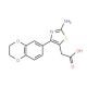 [2-Amino-4-(2,3-dihydro-benzo[1,4]dioxin-6-yl)-thiazol-5-yl]-acetic acid - chemical structure image
