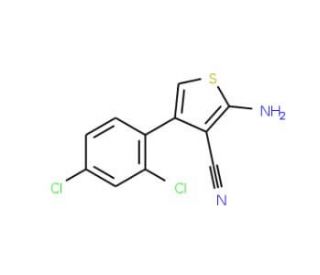 2-Amino-4-(2,4-dichlorophenyl)thiophene-3-carbonitrile - chemical structure image