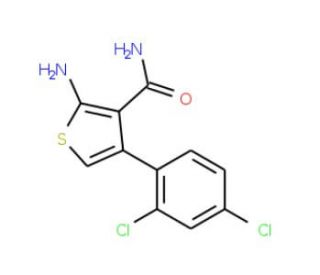 2-Amino-4-(2,4-dichlorophenyl)thiophene-3-carboxamide - chemical structure image