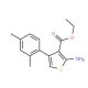 2-Amino-4-(2,4-dimethyl-phenyl)-thiophene-3-carboxylic acid ethyl ester (CAS 15854-10-1) - chemical structure image