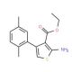 2-Amino-4-(2,5-dimethyl-phenyl)-thiophene-3-carboxylic acid ethyl ester (CAS 15854-09-8) - chemical structure image