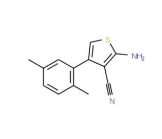 2-Amino-4-(2,5-dimethylphenyl)thiophene-3-carbonitrile - chemical structure image