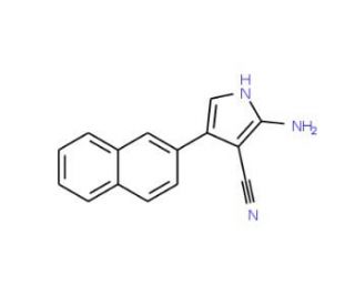 2-Amino-4-(2-naphthyl)-1H-pyrrole-3-carbonitrile - chemical structure image
