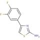 2-Amino-4-(3,4-difluorophenyl)thiazole (CAS 175135-32-7) - chemical structure image