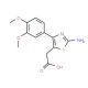 [2-Amino-4-(3,4-dimethoxy-phenyl)-thiazol-5-yl]-acetic acid - chemical structure image