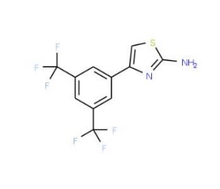 2-Amino-4-(3,5-bis(trifluoromethyl)phenyl)thiazole (CAS 284665-40-3) - chemical structure image