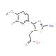 [2-Amino-4-(3-fluoro-4-methoxy-phenyl)-thiazol-5-yl]-acetic acid - chemical structure image