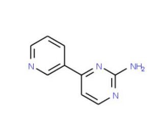 2-amino-4-(3-pyridinyl)-pyrimidine (CAS 66521-66-2) - chemical structure image