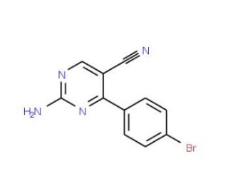 2-Amino-4-(4-bromophenyl)-5-pyrimidinecarbonitrile (CAS 749885-93-6) - chemical structure image