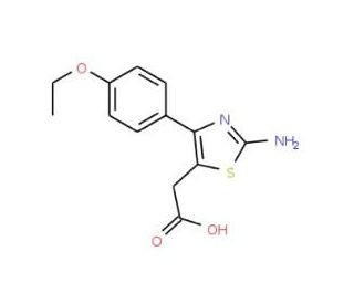 [2-Amino-4-(4-ethoxy-phenyl)-thiazol-5-yl]-acetic acid - chemical structure image