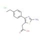 [2-Amino-4-(4-ethyl-phenyl)-thiazol-5-yl]-acetic acid hydrochloride - chemical structure image