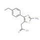 [2-Amino-4-(4-ethyl-phenyl)-thiazol-5-yl]-acetic acid - chemical structure image