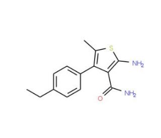 2-Amino-4-(4-ethylphenyl)-5-methylthiophene-3-carboxamide - chemical structure image