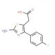 [2-Amino-4-(4-fluoro-phenyl)-thiazol-5-yl]-acetic acid - chemical structure image