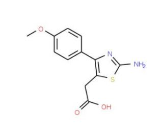 [2-Amino-4-(4-methoxy-phenyl)-thiazol-5-yl]-acetic acid - chemical structure image
