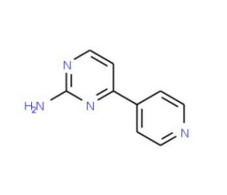 2-amino-4-(4-pyridinyl)-pyrimidine (CAS 66521-70-8) - chemical structure image