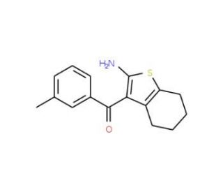(2-amino-4,5,6,7-tetrahydro-1-benzothien-3-yl)(3-methylphenyl)methanone - chemical structure image