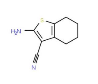 2-Amino-4,5,6,7-tetrahydro-1-benzothiophene-3-carbonitrile (CAS 4651-91-6) - chemical structure image