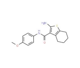 2-Amino-4,5,6,7-tetrahydro-benzo[b]thiophene-3-carboxylic acid (4-methoxy-phenyl)-amide (CAS 83822-33-7) - chemical structure