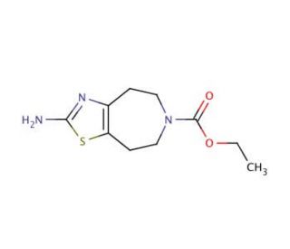 2-Amino-4,5,7,8-tetrahydro-6-(N-carbethoxy)thiazolo[5,4-d]azepine (CAS 887352-57-0) - chemical structure image
