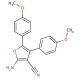 2-Amino-4,5-bis(4-methoxyphenyl)furan-3-carbonitrile (CAS 94556-80-6) - chemical structure image
