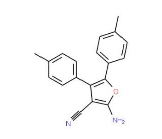2-Amino-4,5-di-p-tolyl-furan-3-carbonitrile - chemical structure image