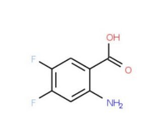 2-Amino-4,5-difluorobenzoic acid (CAS 83506-93-8) - chemical structure image
