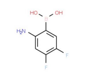 2-Amino-4,5-difluorophenylboronic acid (CAS 1072952-14-7) - chemical structure image