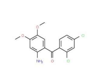 (2-Amino-4,5-dimethoxy-phenyl)-(2,4-dichloro-phenyl)-methanone - chemical structure image