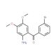 (2-Amino-4,5-dimethoxy-phenyl)-(3-bromo-phenyl)-methanone - chemical structure image