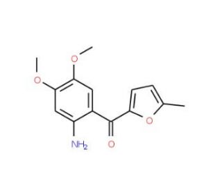 (2-Amino-4,5-dimethoxy-phenyl)-(5-methyl-furan-2-yl)-methanone - chemical structure image