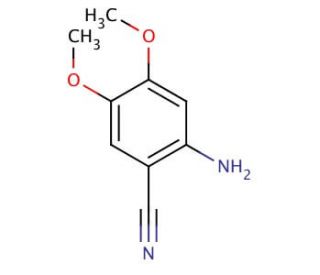 2-Amino-4,5-dimethoxybenzonitrile (CAS 26961-27-3) - chemical structure image
