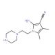 2-amino-4,5-dimethyl-1-(2-piperazin-1-ylethyl)-1H-pyrrole-3-carbonitrile - chemical structure image