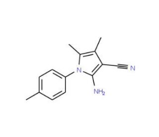 2-amino-4,5-dimethyl-1-(4-methylphenyl)-1H-pyrrole-3-carbonitrile (CAS 72578-53-1) - chemical structure image
