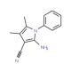 2-amino-4,5-dimethyl-1-phenyl-1H-pyrrole-3-carbonitrile (CAS 54329-29-2) - chemical structure image